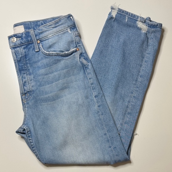 MOTHER The Tomcat Distressed Straight Leg Jeans size 29 - Picture 3 of 12